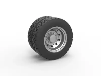 Double wheel 4 Scale 1 to 25 3D print model