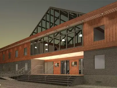 OFFICE BUILDING  MODULAR CONSTRUCTION MODEL  3D model