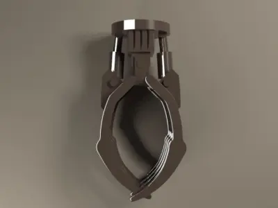 Grapple 3d Model metal arm Low-poly 3D model