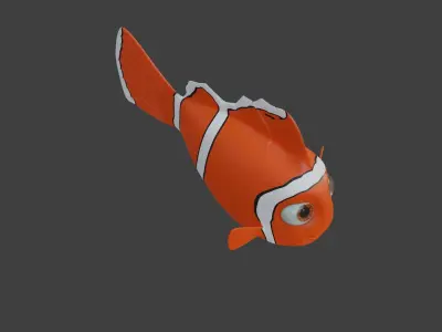 small nemo fish made in blender Low-poly 3D model