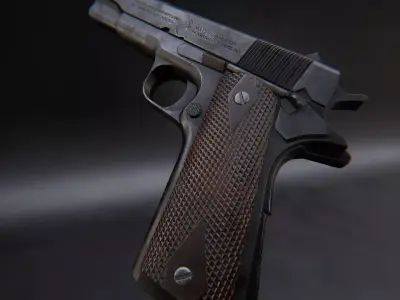 AAA M1911 Game Ready PBR Low-poly 3D model