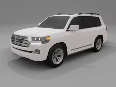 Toyota Land Cruiser low poly 3D model Low-poly 3D model