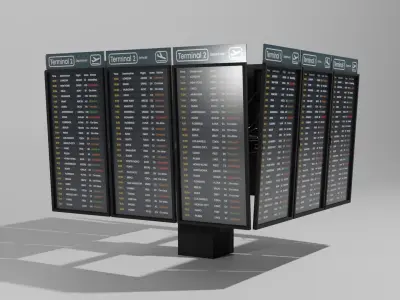 Flight Information board   3D model