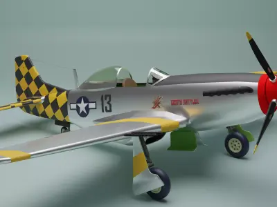 North American P-51 Mustang 3D model