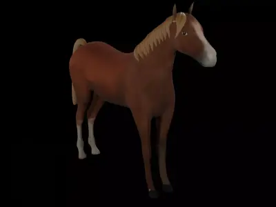 Horse 3D model Free low-poly 3D model