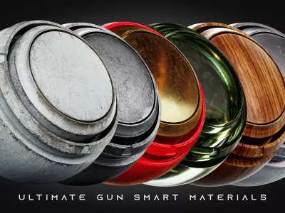Ultimate Gun and Weapon Smart Materials for Substance 3D Painter 3D model