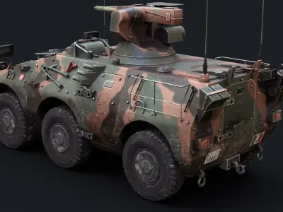 Iveco Oto Melara VBL Puma 6x6 Low-poly 3D model