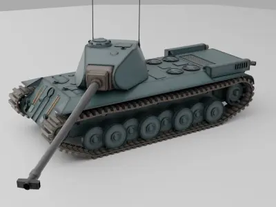 FCM 50T French medium tank Free 3D model