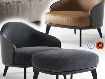 Leslie Armchair 3D model