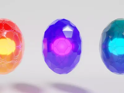 low poly dragon egg pack dragonegg pack 3D model