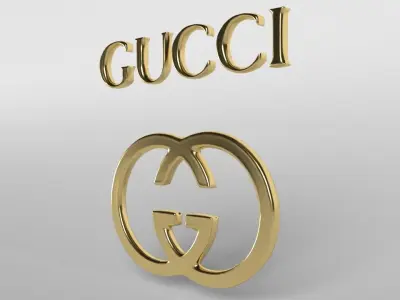 Gucci Logo 01 Free low-poly 3D model