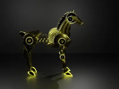  Robot horse Low-poly 3D model purchase