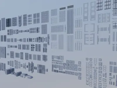 facades set 1 3D model