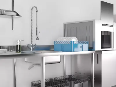 Dish Washer Industrial 3D model