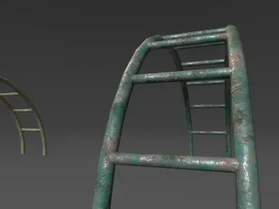 Soviet Oldschool Climber Low-poly 3D model