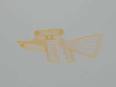 Gun weapon Low-poly 3D model