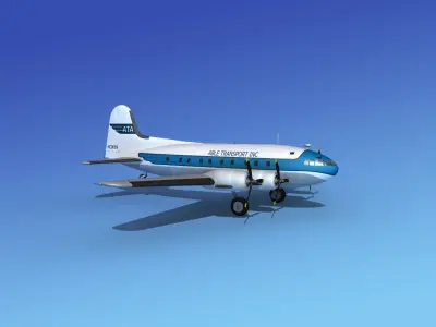 Boeing 307 Stratoliner Able transport 3D model