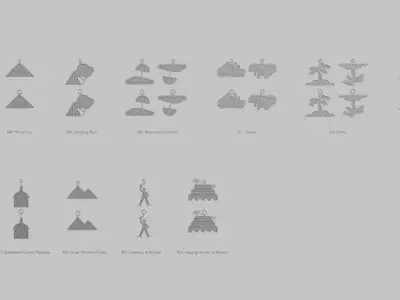 World and Places Pendants Pack Original Blend STL Collection 3D print model