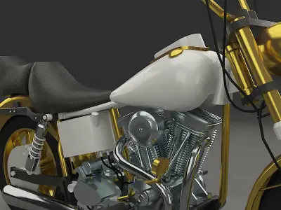 Bullet Bike Low-poly 3D model