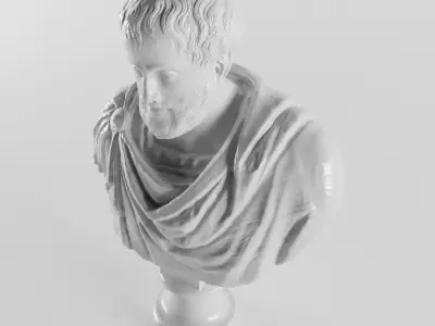 Aristotle bust of antoninus 3D print model