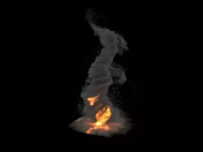 Houdini Power Asset - Firestorm Tornado Low-poly 3D model