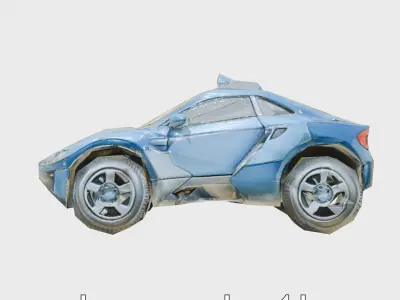 Sleek Modern Air Taxi Bubble Design Low-poly 3D model