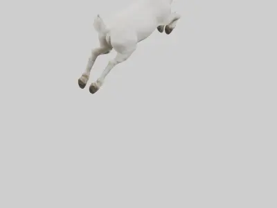 Goat hopping model Low-poly 3D model