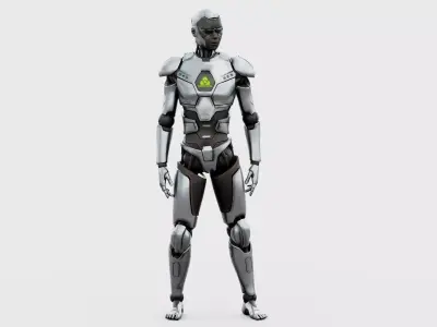  CYBORGTOPIA B-25 Rigged for Unreal Engine - Unity - MIXAMO 3D model