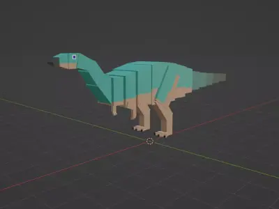 Driosaurus Low-poly 3D model