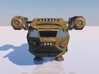 space cargo ship 3D model