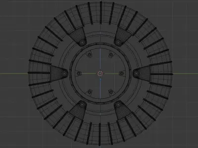 WHEEL AND MOTOR FOR MARS ROVER 3D model