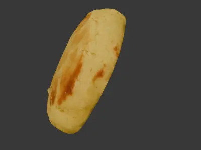 Golden-Brown Biscuit Low-poly 3D model