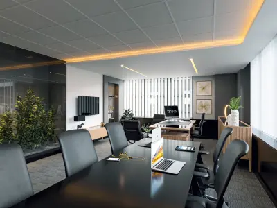 Office polat Low-poly 3D model