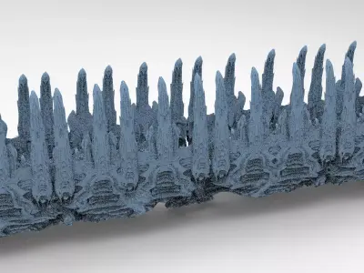 Alien organic Robot statue 7 3D model