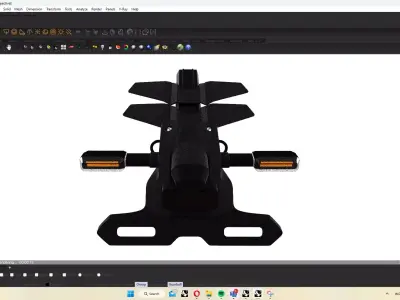 motorcycle rear fender - ZX25R style 3D model