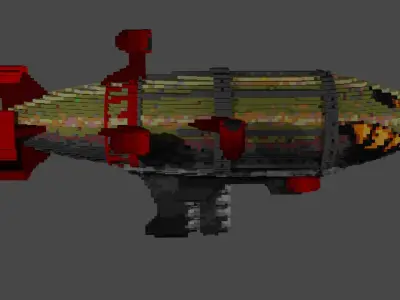 Kirov airship Low-poly 3D model