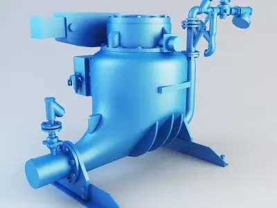 Ash vessel PN pump Low-poly 3D model