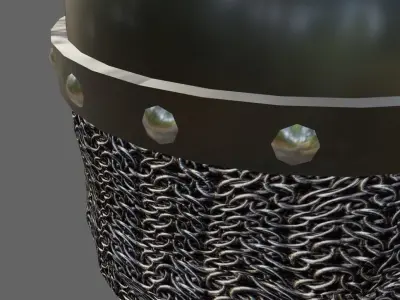 Medieval Iron Helmet - Capacete Low-poly 3D model