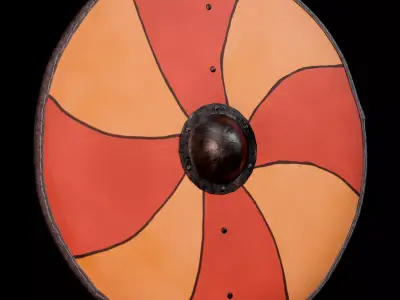 3D Viking shield Game Ready model Low-poly 3D model