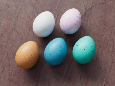 Chicken Egg  low-poly 3D model with realistic 4k texture Low-poly 3D model