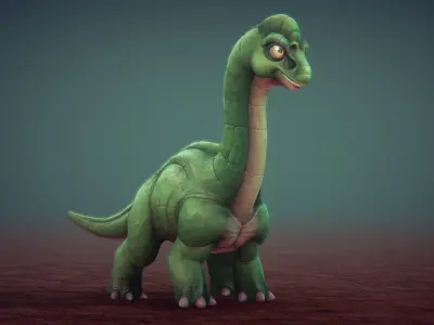 Toon Dinosaurs 2 Low-poly 3D model