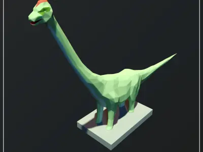 Low Poly Dinosaurs Pack Low-poly 3D model