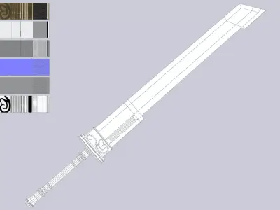 Greatsword Low-poly 3D model order