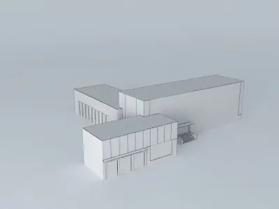 Military administration of Sisak Low-poly 3D model