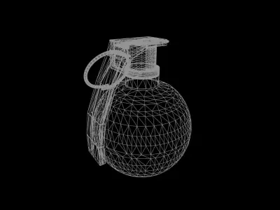 M67 Frag 3D Model - High Poly Rigged 3D model