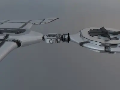 Albatros AirShip-DroneShip Low Poly Free low-poly 3D model