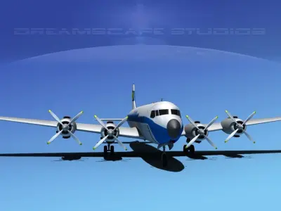 Douglas DC-7C Lufthansa  3D model