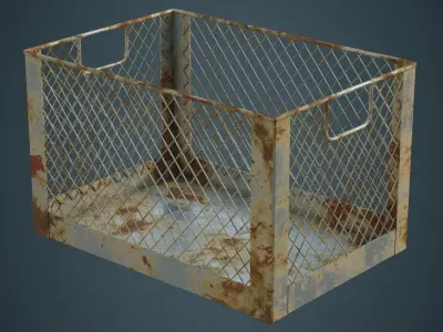 Crate 2B Low-poly 3D model