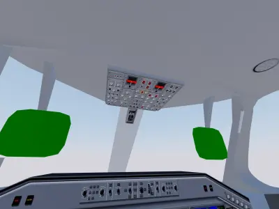Cockpit Embraer 175 E-2 Low-poly 3D model