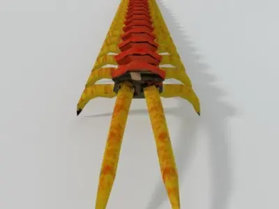 Scolopendra crab Low-poly 3D model